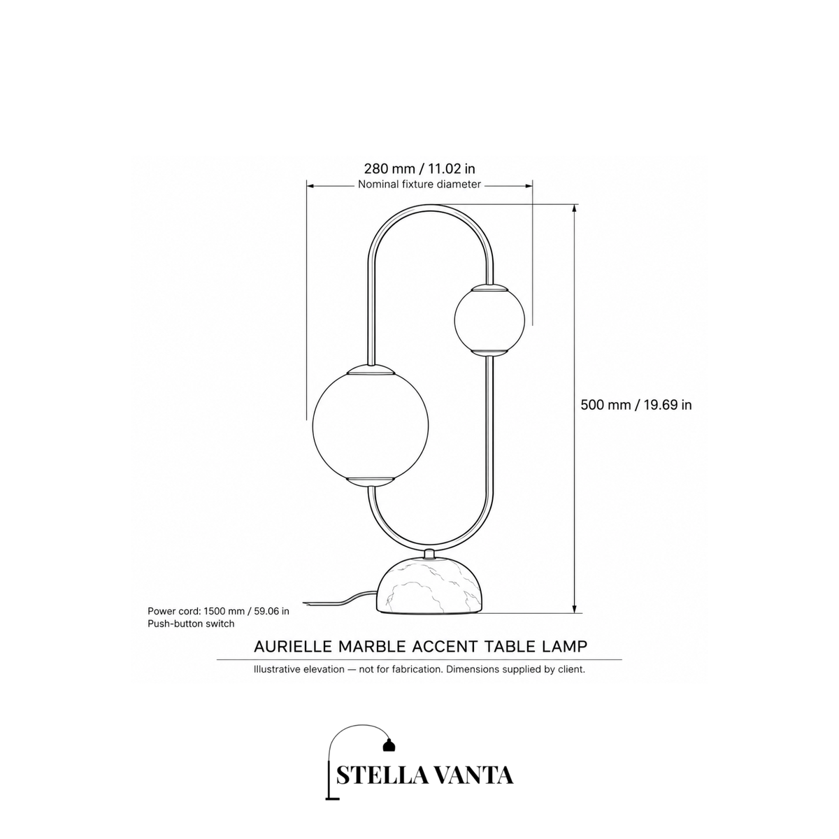 Aurielle Marble Accent Table Lamp