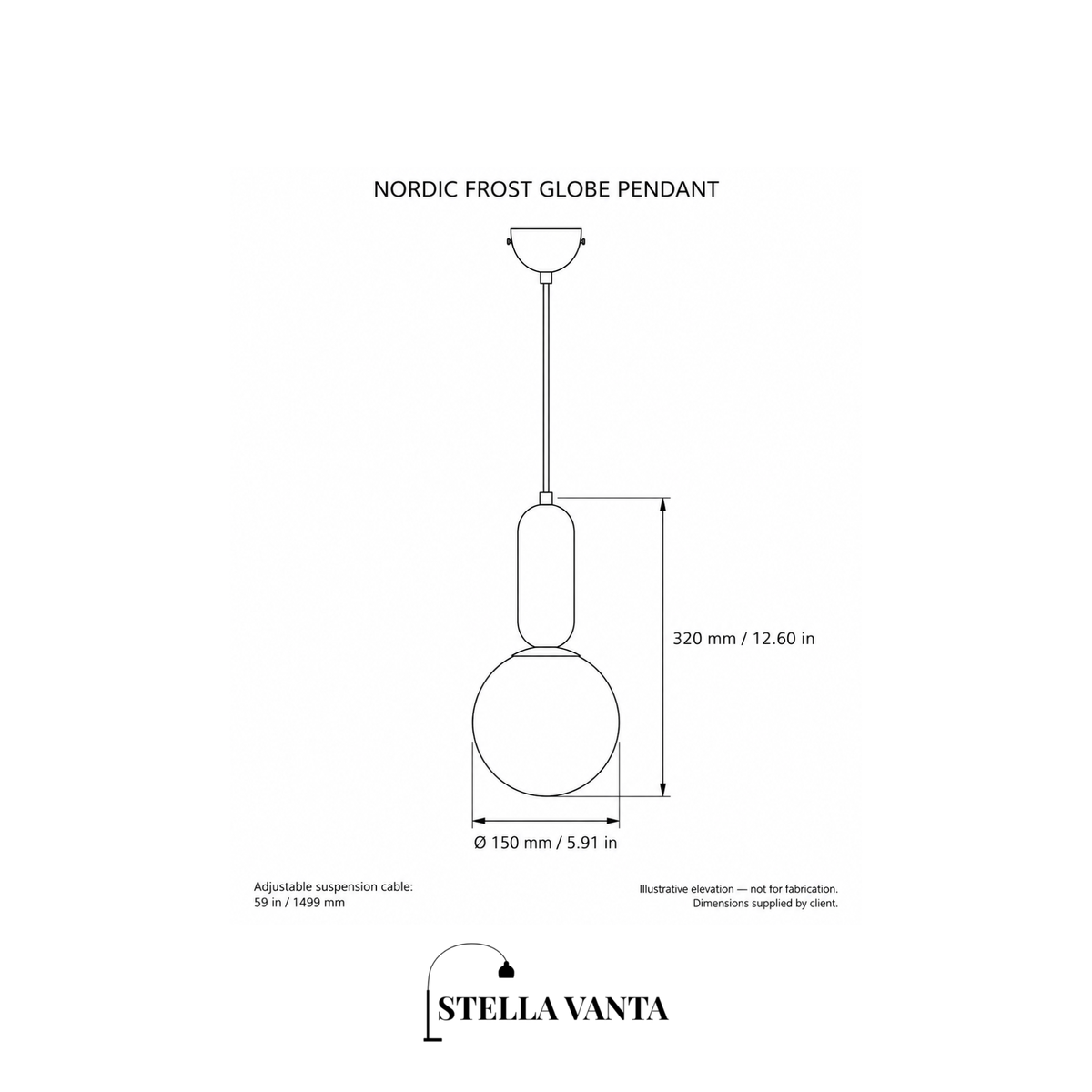 Nordic Frost Globe Pendant
