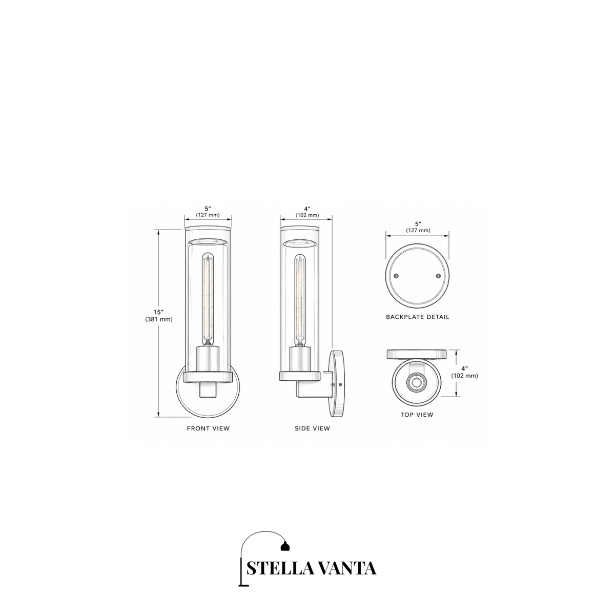 Optical Glass Capsule Outdoor Sconce