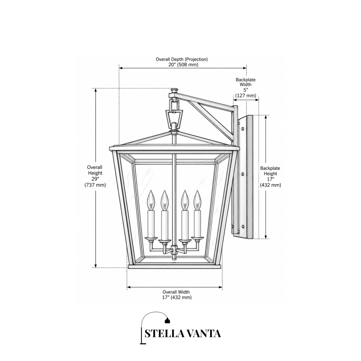 Grand Heritage Openwork Lantern Sconce