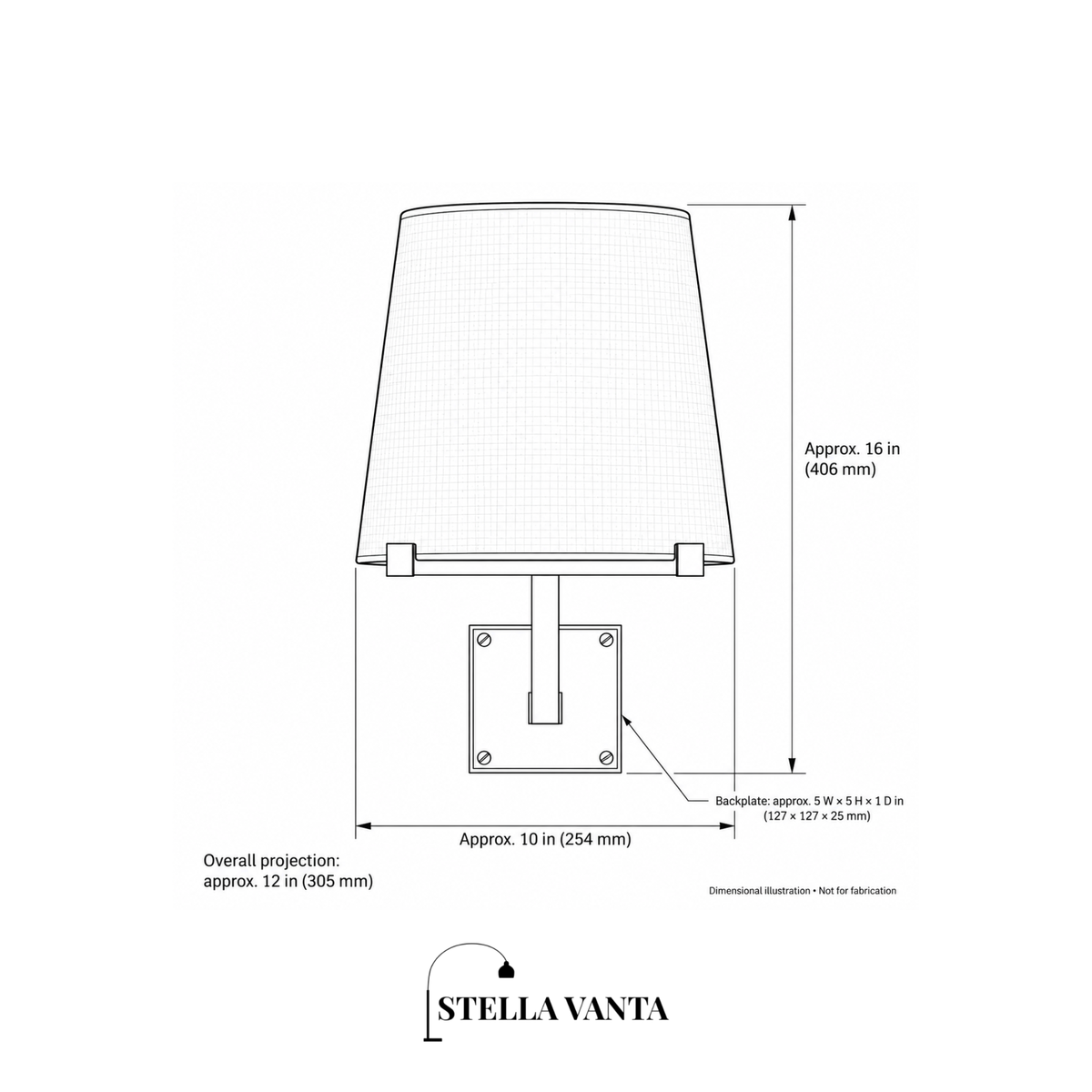 Tapered Linen Barrel Wall Light