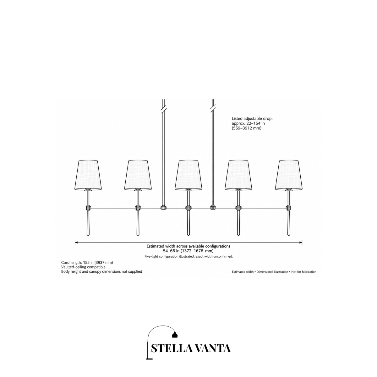 Tapered Linen Torch Island Chandelier