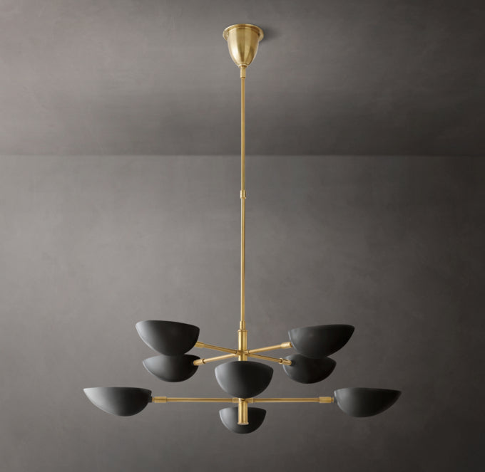 Antique Brass Cup Ring Chandelier
