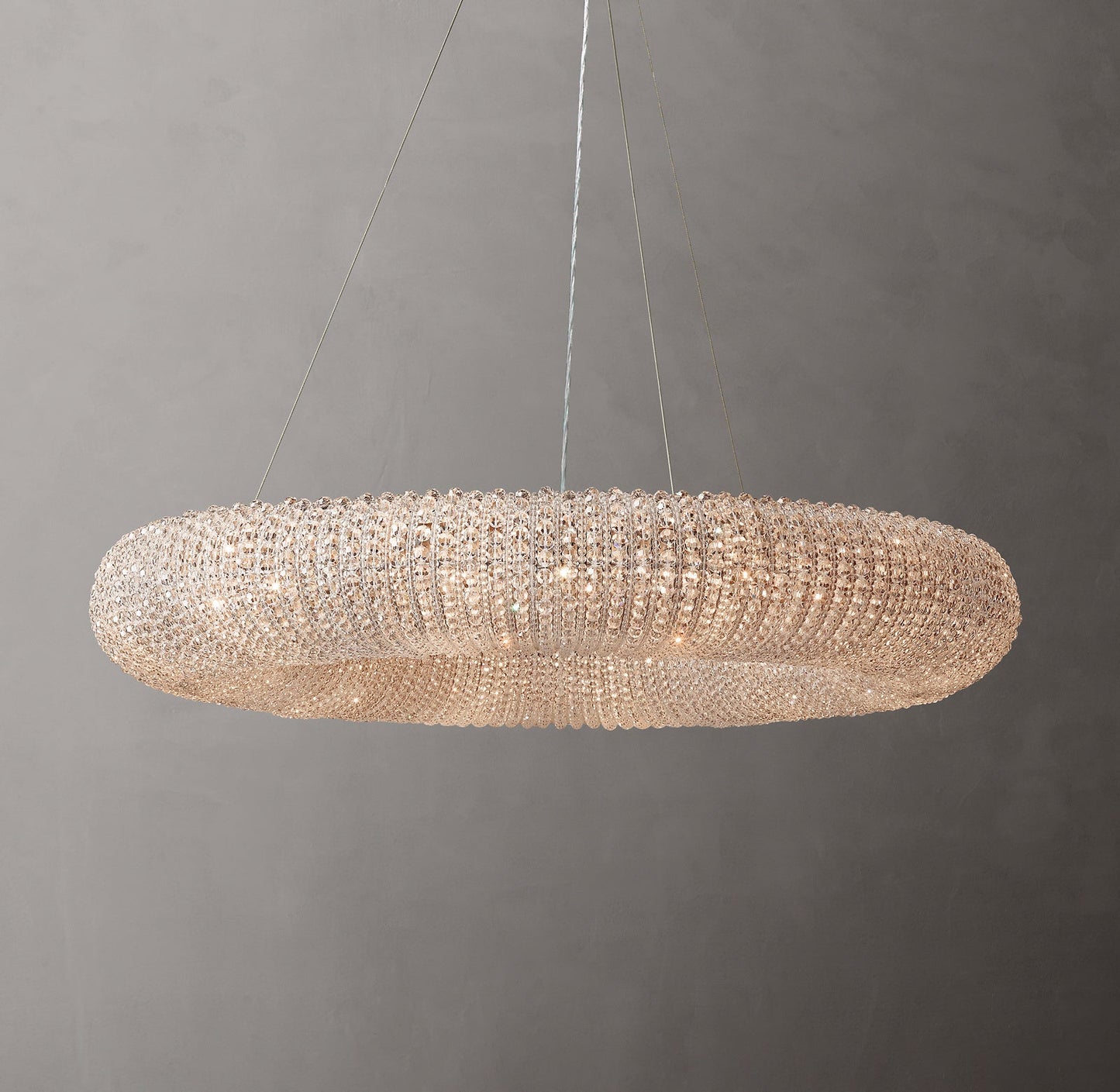 Celestia Faceted Crystal Halo Chandelier