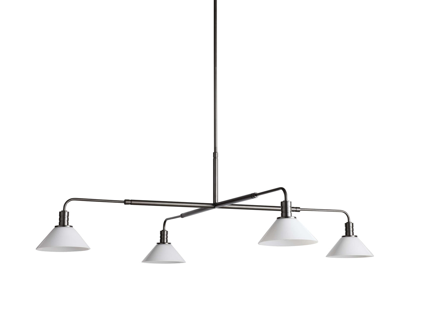 Clear Cone Industrial Ring Chandelier