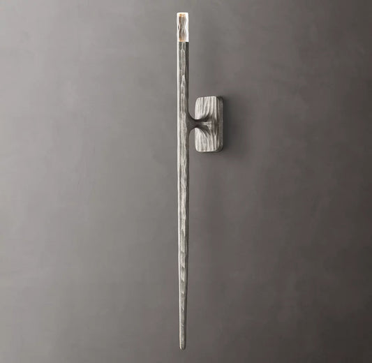 Hammered Glass Column Wall Light