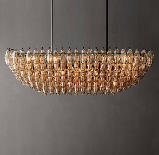Noctis Tiered Smoke Glass Chandelier