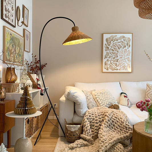 Ravena Woven Rattan Floor Lamp