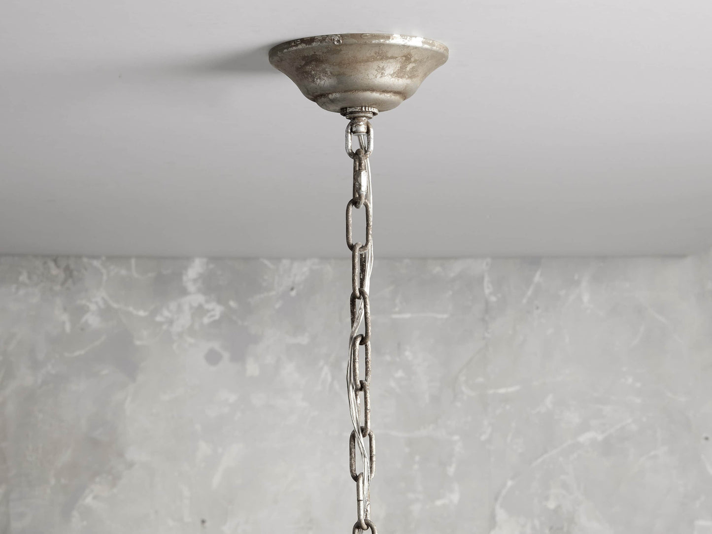 Silver Crystal Cage Chandelier