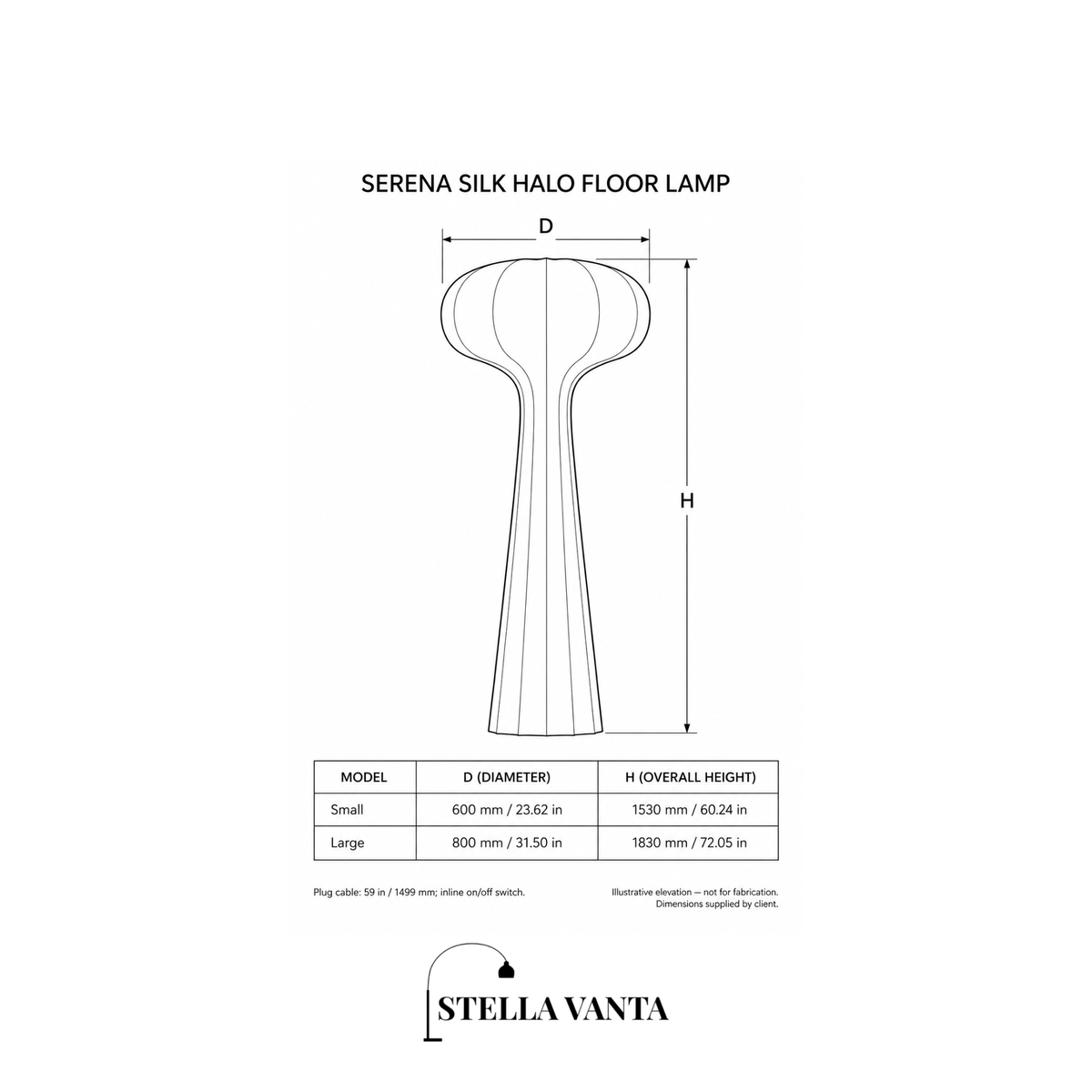 Serena Silk Halo Floor Lamp