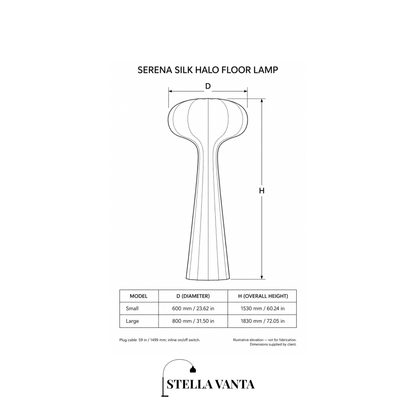Serena Silk Halo Floor Lamp
