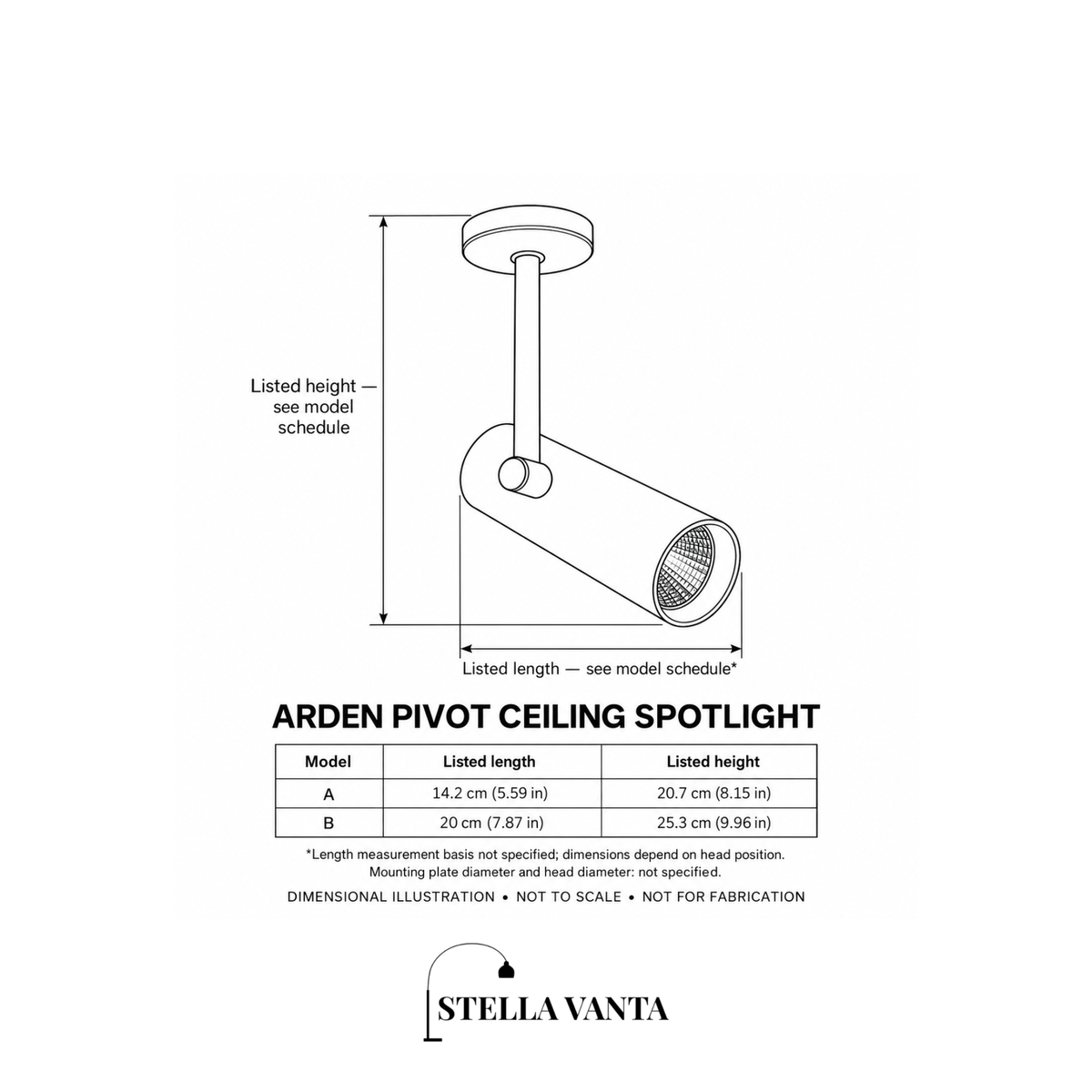 Arden Pivot Ceiling Spotlight