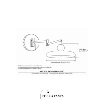Arc Disc Swing Wall Light