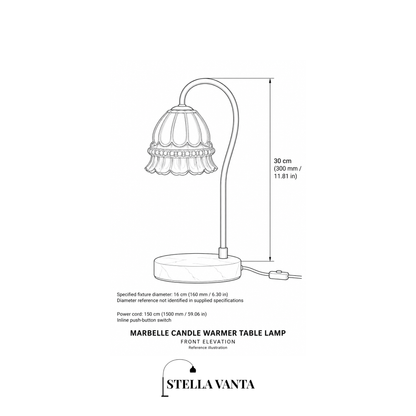 Marbelle Candle Warmer Table Lamp