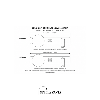 Lunor Sphere Reading Wall Light