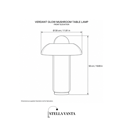 Verdant Glow Mushroom Table Lamp