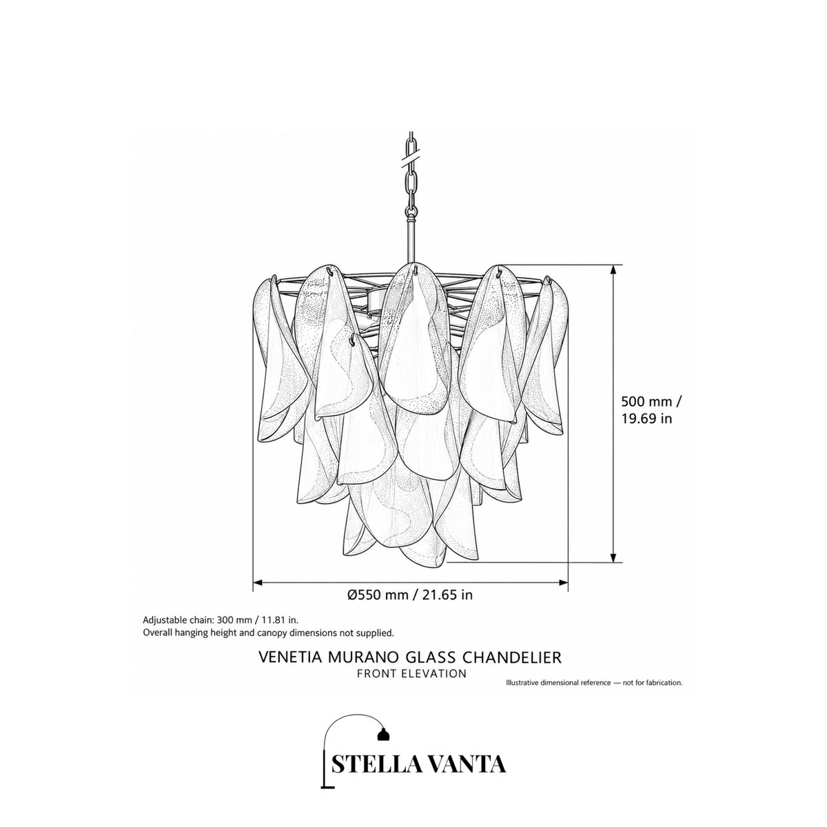 Venetia Murano Glass Chandelier