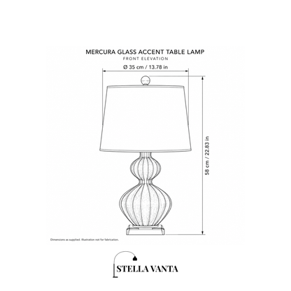 Mercura Glass Accent Table Lamp