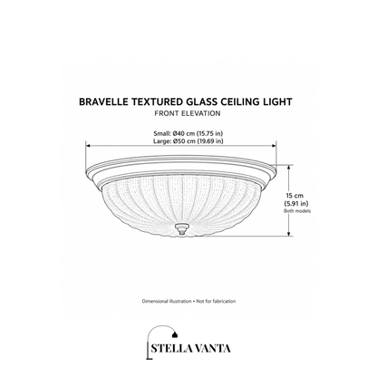 Bravelle Textured Glass Ceiling Light