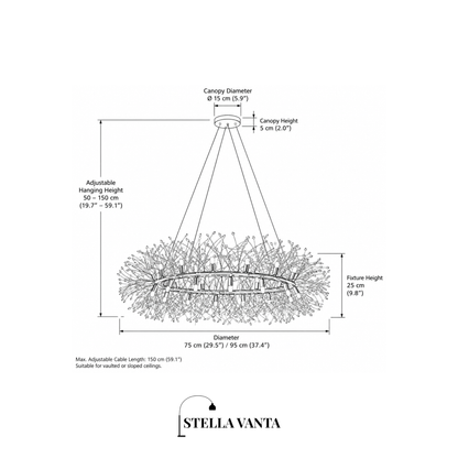 Solara Crystal Burst Chandelier