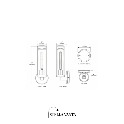Optical Glass Capsule Outdoor Sconce