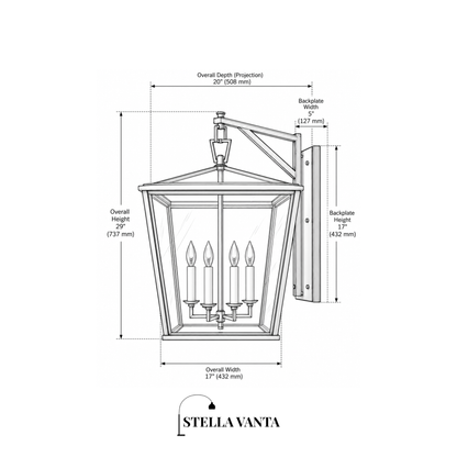 Grand Heritage Openwork Lantern Sconce