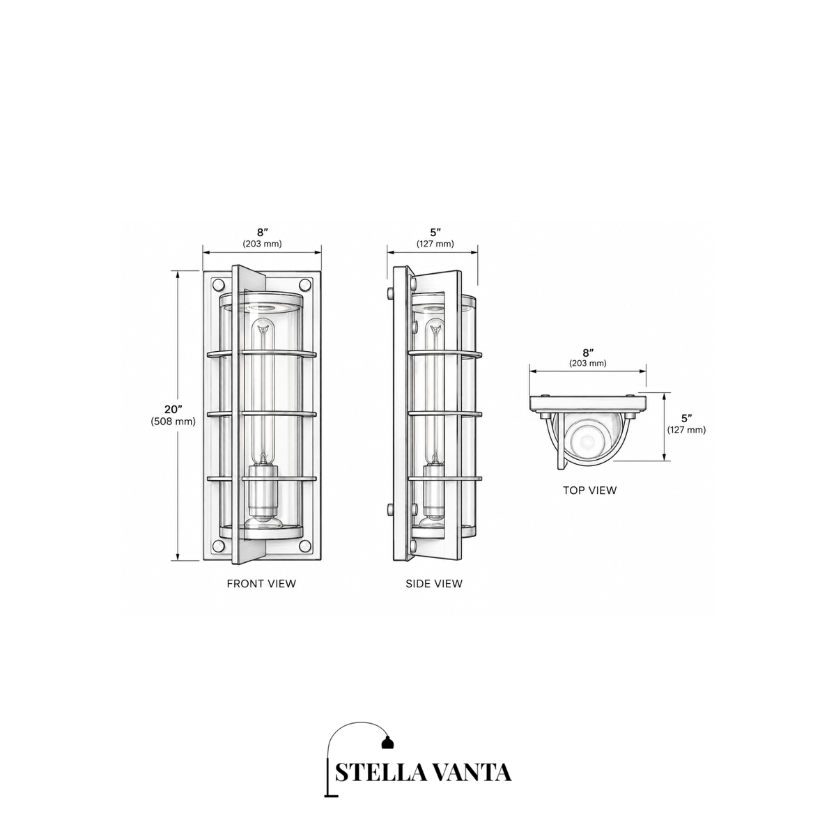 Optical Glass Bronze Outdoor Sconce