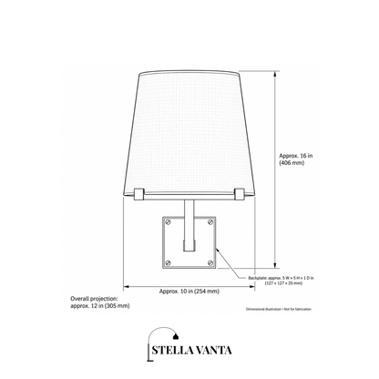 Tapered Linen Barrel Wall Light