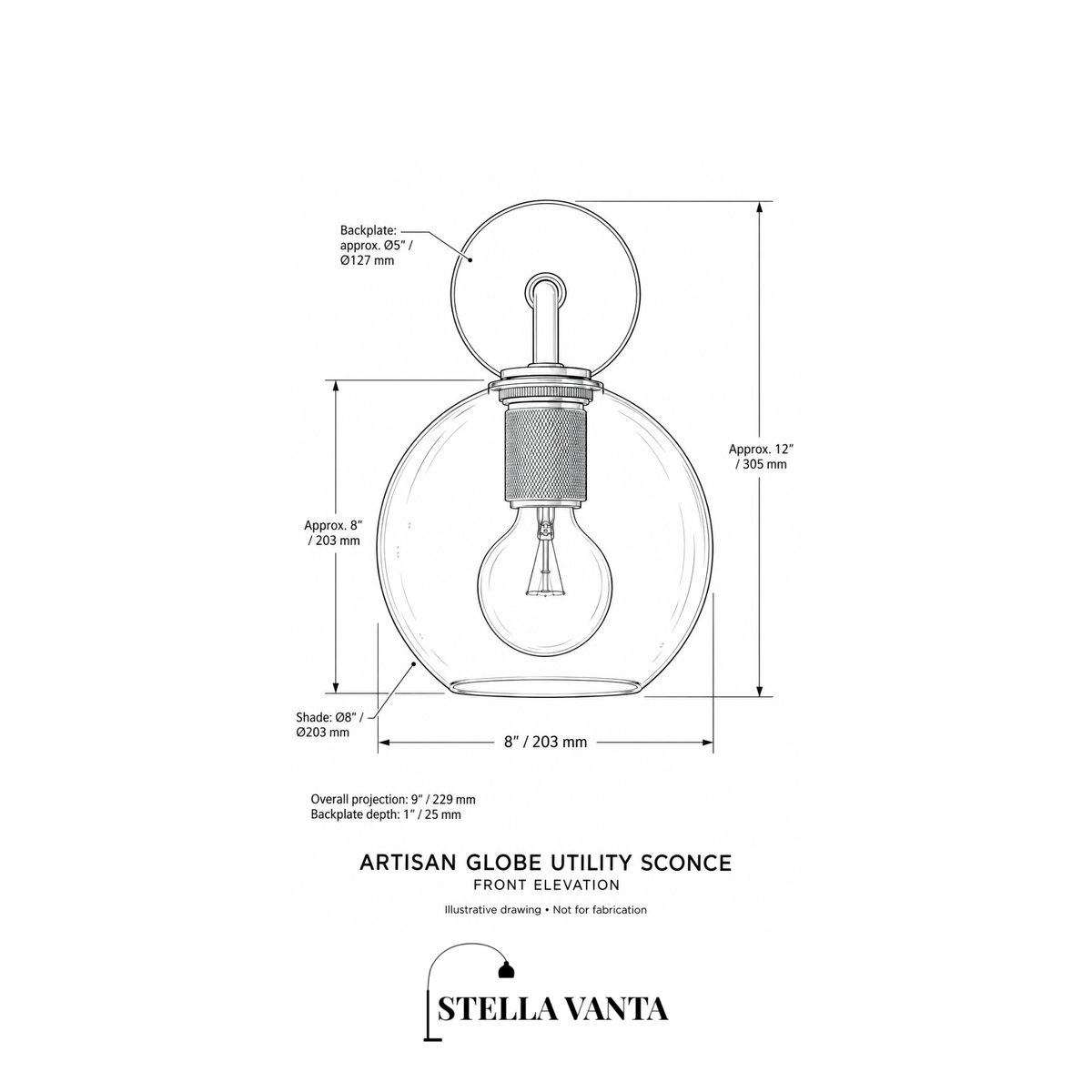 Artisan Globe Utility Sconce
