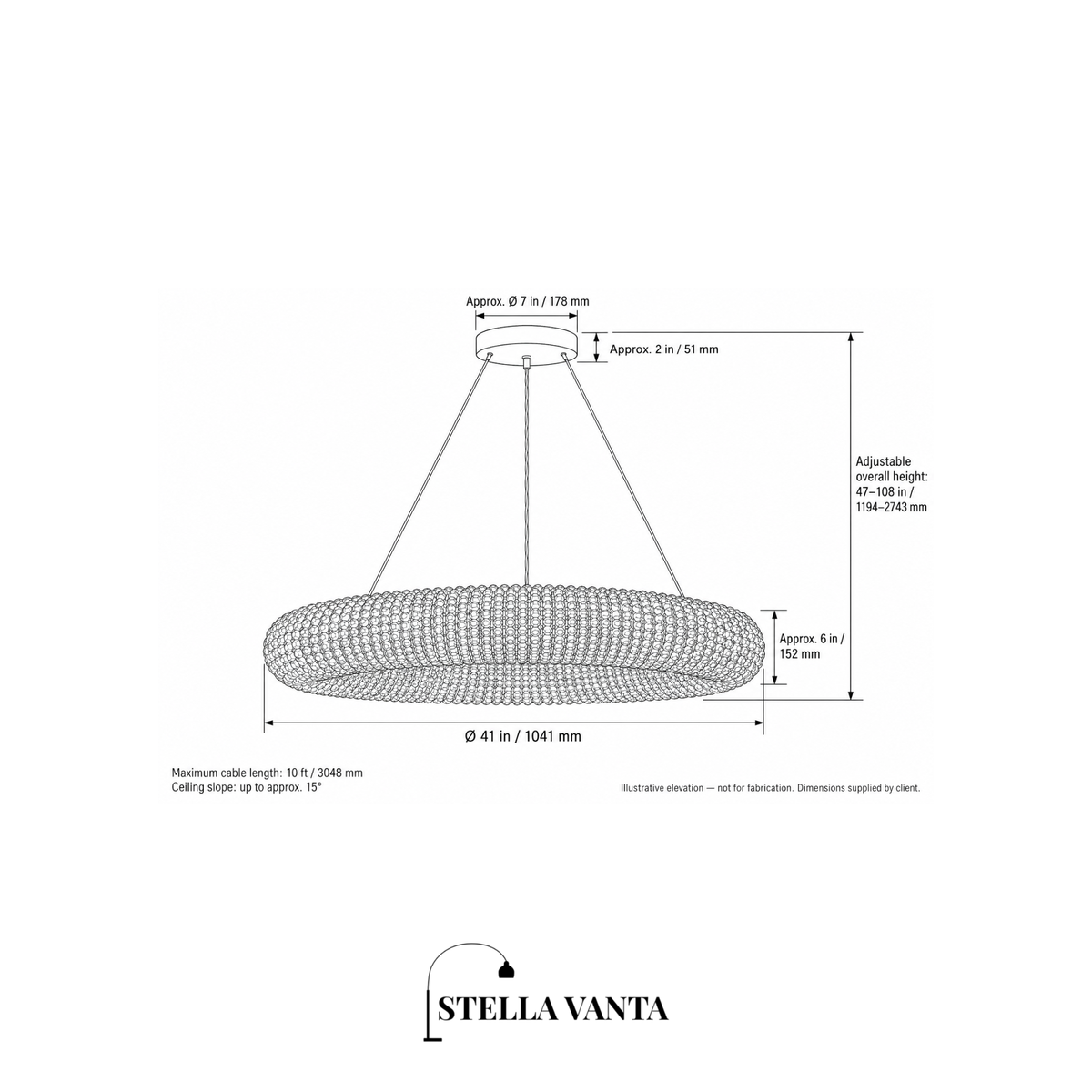 Celestia Faceted Crystal Halo Chandelier