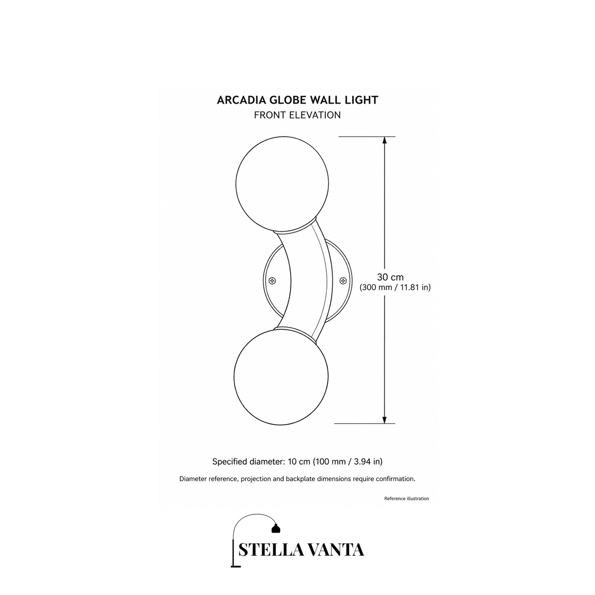 Arcadia Globe Wall Light