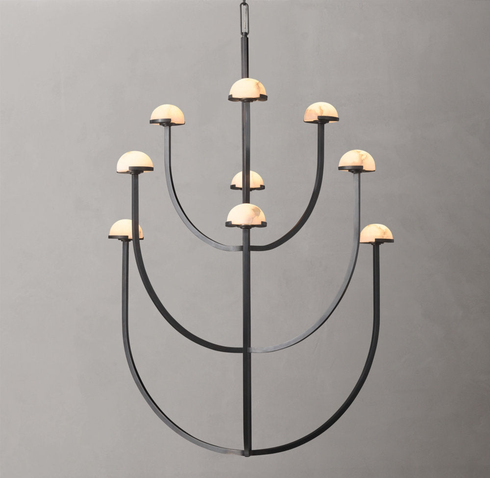 Alabaster Cascade LED Chandelier