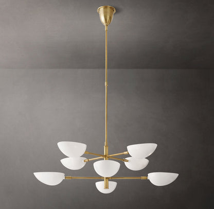 Antique Brass Cup Ring Chandelier