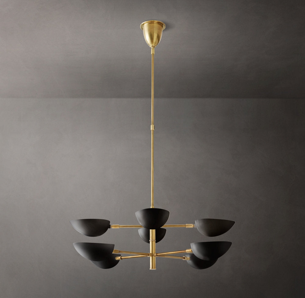 Antique Brass Cup Ring Chandelier