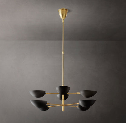 Antique Brass Cup Ring Chandelier