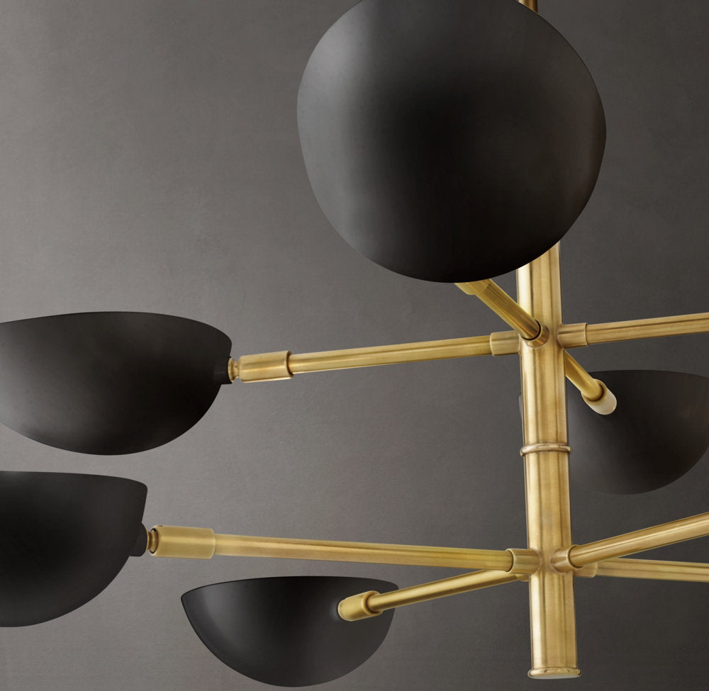 Antique Brass Cup Ring Chandelier