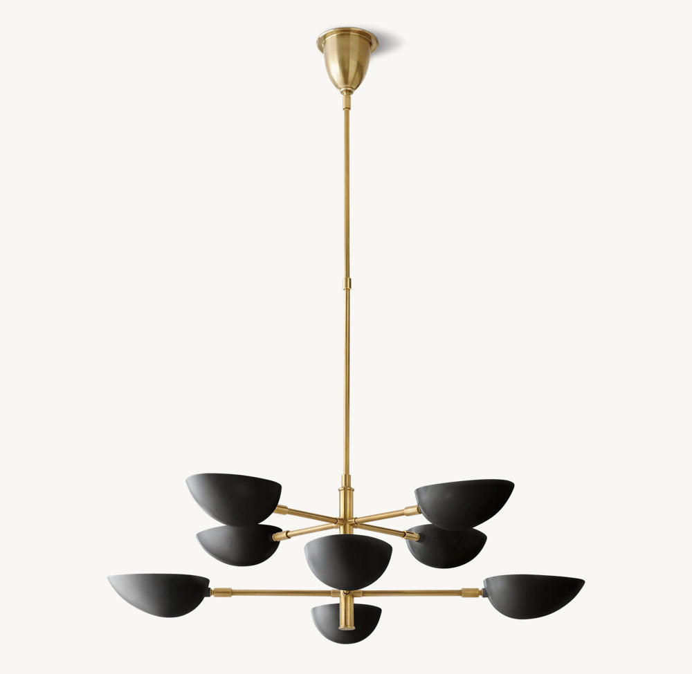 Antique Brass Cup Ring Chandelier