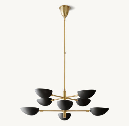 Antique Brass Cup Ring Chandelier