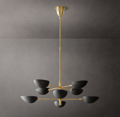 Antique Brass Cup Ring Chandelier