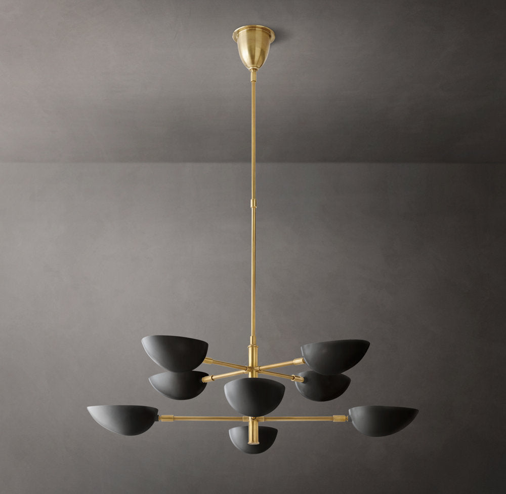 Antique Brass Cup Ring Chandelier
