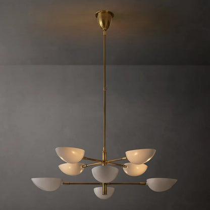 Antique Brass Cup Ring Chandelier