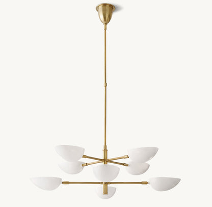 Antique Brass Cup Ring Chandelier
