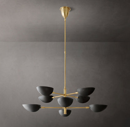 Antique Brass Cup Ring Chandelier
