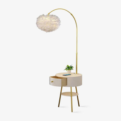 Aurora Feather Table Floor Lamp