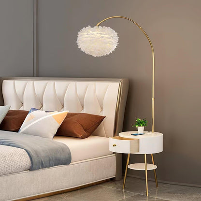 Aurora Feather Table Floor Lamp
