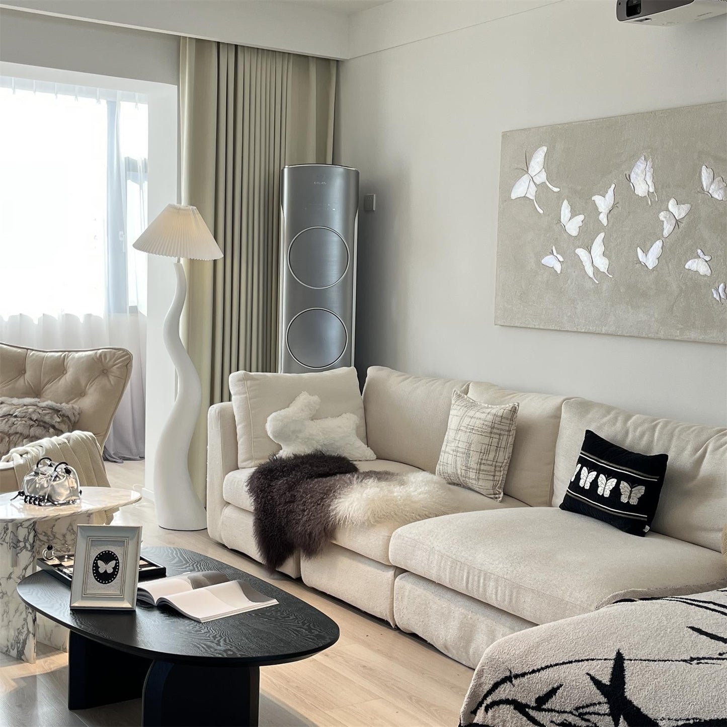 Aurora Twist Pleated Floor Lamp