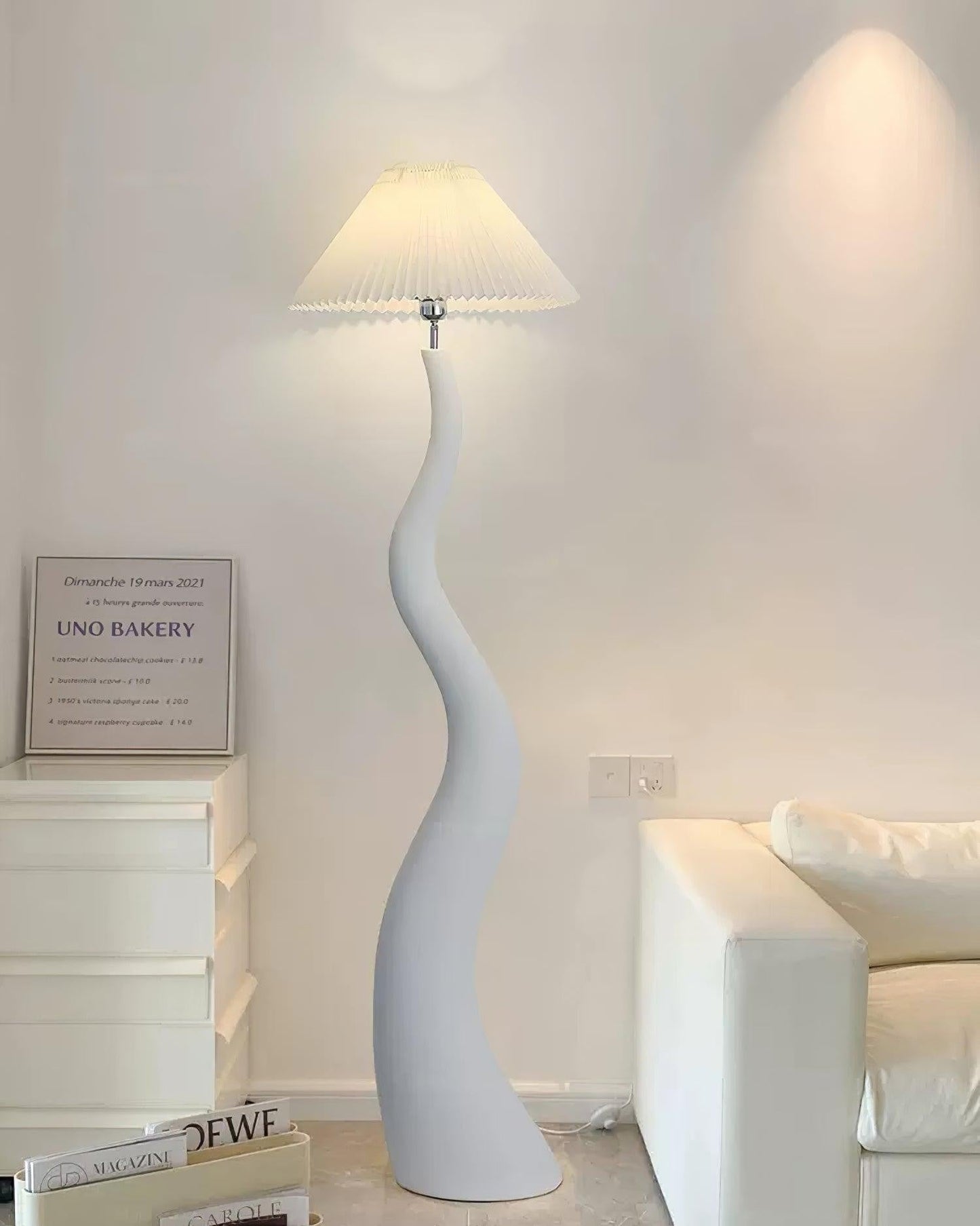 Aurora Twist Pleated Floor Lamp