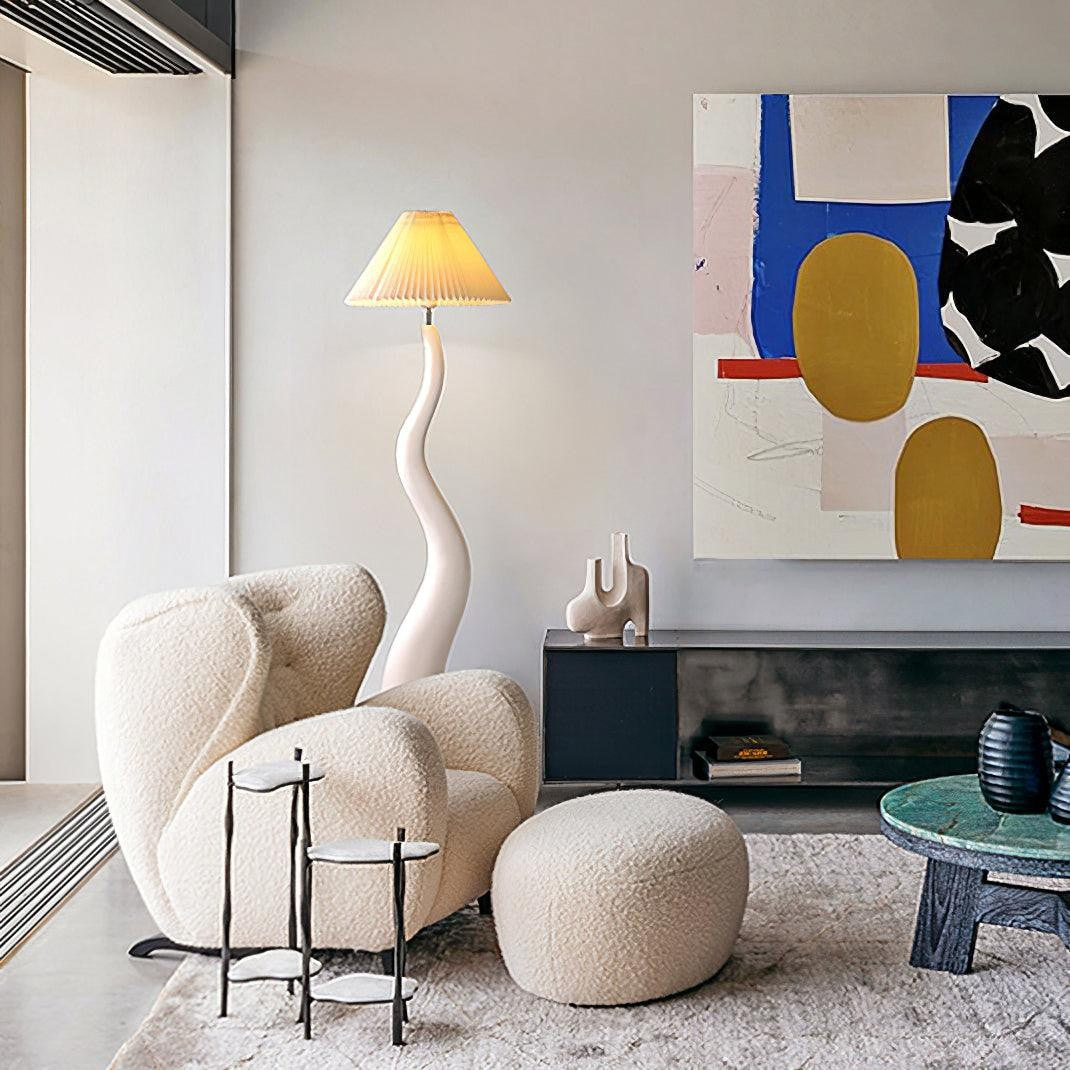 Aurora Twist Pleated Floor Lamp