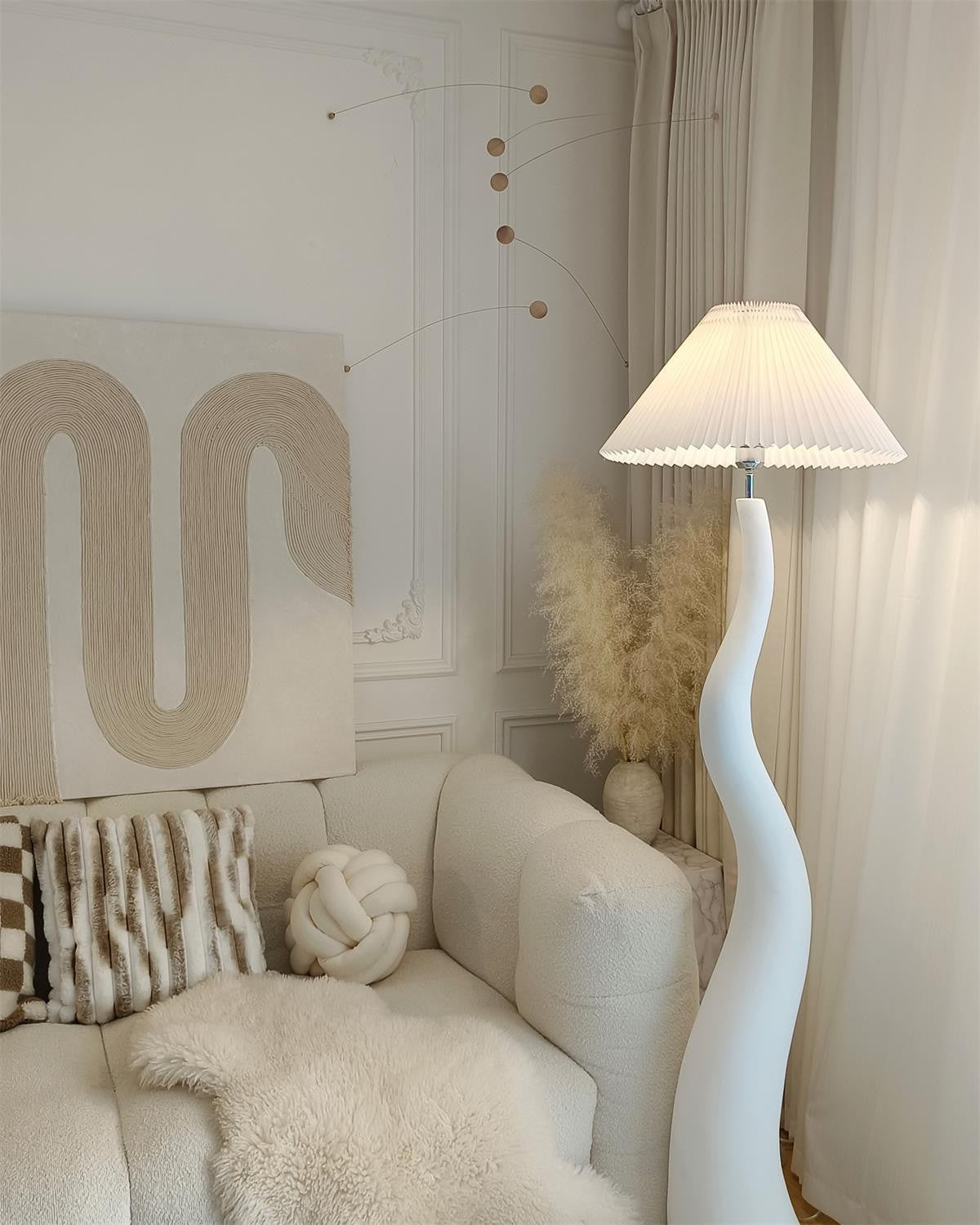 Aurora Twist Pleated Floor Lamp