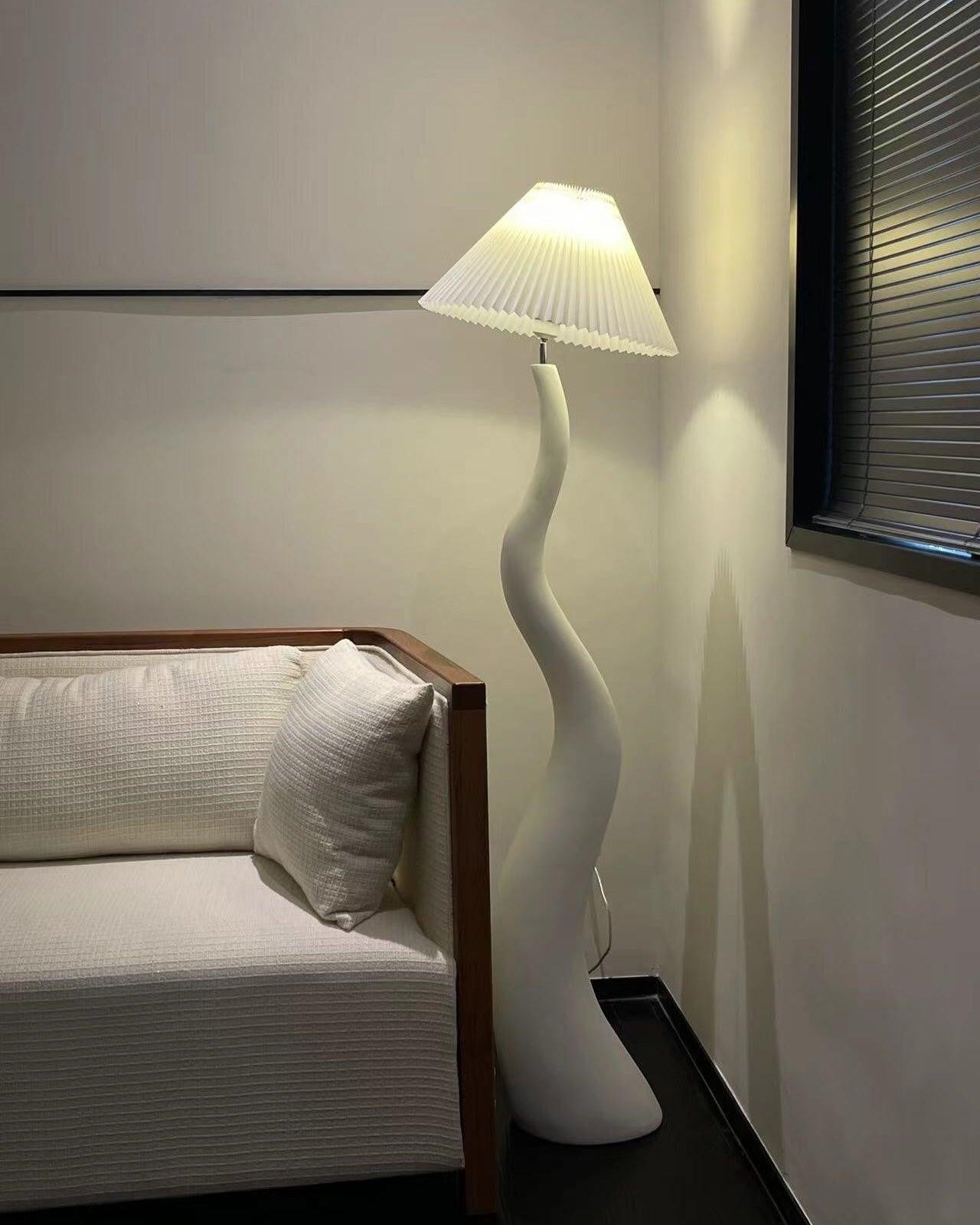 Aurora Twist Pleated Floor Lamp